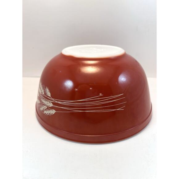 Vintage Pyrex 403 Autumn Harvest Wheat Mixing Nesting Bowl 2.5 L Liter Quart USA - Picture 6 of 16